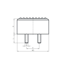 Zellpuffer Typ ZP-DD Ø400x200 2xBolzen M30x80 PU (weiß) Stahl verzinkt