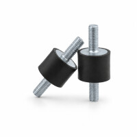Gummipuffer Typ A Ø100x30 M10x40 NK 45°Shore...