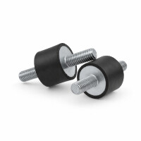 Gummipuffer Typ A Ø70x30 M12x37 NK 55°Shore Stahl verzinkt