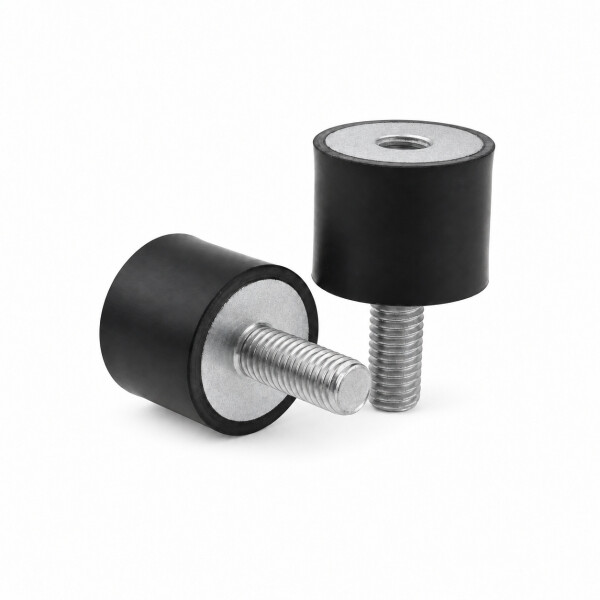 Gummipuffer Typ B Ø70x45 M12x37/12 NBR 55°Shore Stahl verzinkt