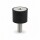 Gummipuffer Typ B Ø75x55 M12x37/12 NK 55°Shore Edelstahl A4