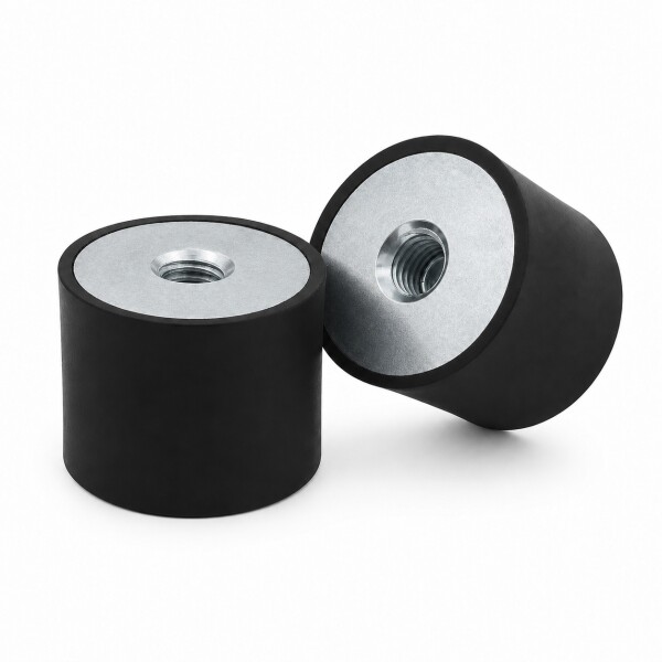 Gummipuffer Typ C Ø150x50 M16x16 NK 45°Shore Stahl verzinkt