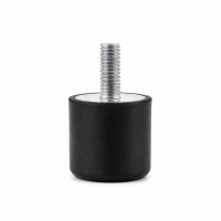 Gummipuffer Typ DS Ø40 x 28 M8 x 23 NK 55° Shore Stahl verzinkt