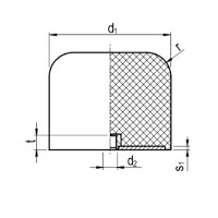 Gummipuffer Typ KRA-E Ø50x35 M10x10 NR 55°Shore Stahl verzinkt