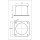 Gummipuffer Typ KRA-Q Ø40x32 mit Grundplatte 50x50mm NK 55° Shore Stahl verzinkt