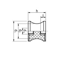 Gummipuffer Typ TC Ø20 x 20 M6 x 6 NK 55° Shore Stahl verzinkt