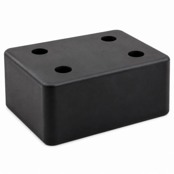 Rechteckige Anschlagpuffer mit vier Löchern 200x150x80mm SBR 80°Shore