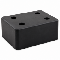 Rechteckige Anschlagpuffer mit vier Löchern 200x150x80mm SBR 80°Shore
