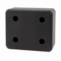 Rechteckige Anschlagpuffer mit vier Löchern 200x150x80mm SBR 80°Shore