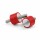 Silikon-Edelstahl-Puffer Typ A Ø25x30 M6x18 55°Shore (rot) Edelstahl A4