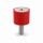 Silikon-Edelstahl-Puffer Typ B Ø20x20 M6x18/6 55°Shore (rot) Edelstahl A4
