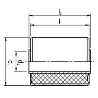 Silentbuchse Ø10/Ø22 x 24/20mm NK 60°Shore Stahl