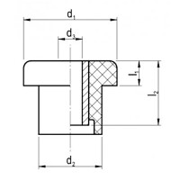 Verbindungselemente mit Buchse Ø16x23 NK 55°Shore Stahl verzinkt