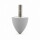 Graue Parabelpuffer Typ PD Ø25x20 M6x18 NK 55°Shore Stahl verzinkt