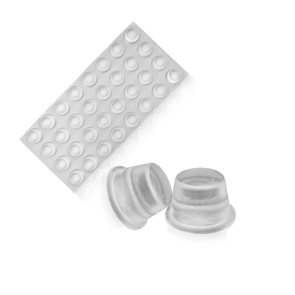 Flache Elastikpuffer Ø16,5x10,2 auf Platten á 32 Stück PU