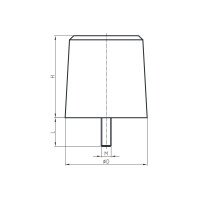 Zellpuffer Typ ZP-D Ø250x250 M24x80 PU (weiß) Stahl verzinkt
